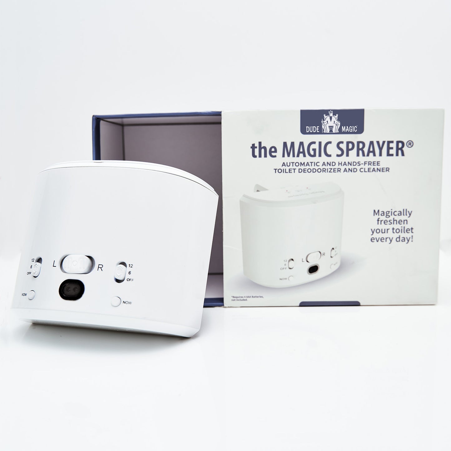 Magic Sprayer® – The Hands-Free Throne Freshener (Pre-Order Now)
