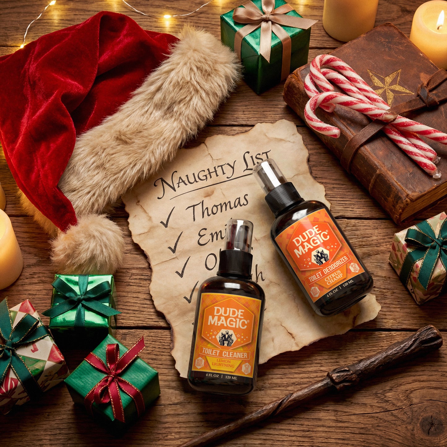 The Naughty List - 4oz Citrus Champ Deodorizer & 4oz Lemon Lightning Cleaner