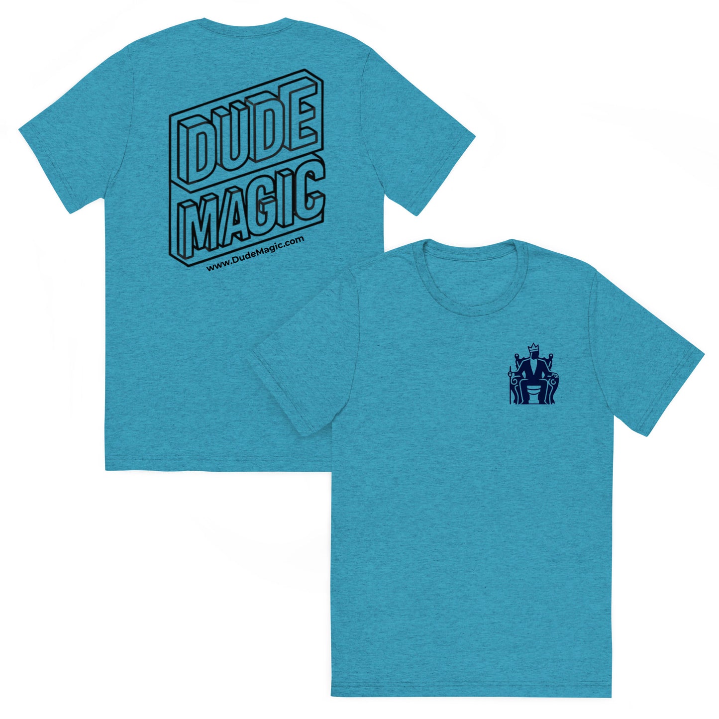 Dude Magic® Throne Tee – Tri-Blend Backprint Edition (19 colors)