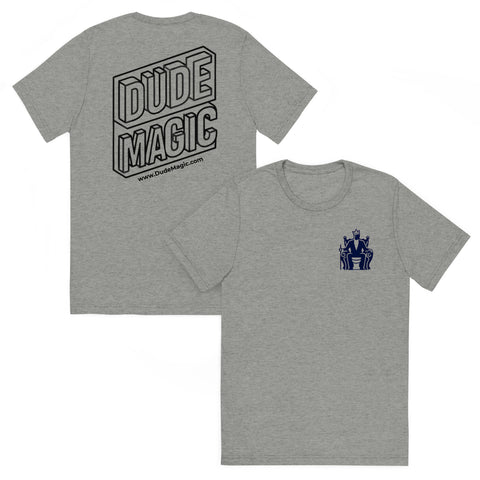 Dude Magic® Throne Tee – Tri-Blend Backprint Edition (20 colors)