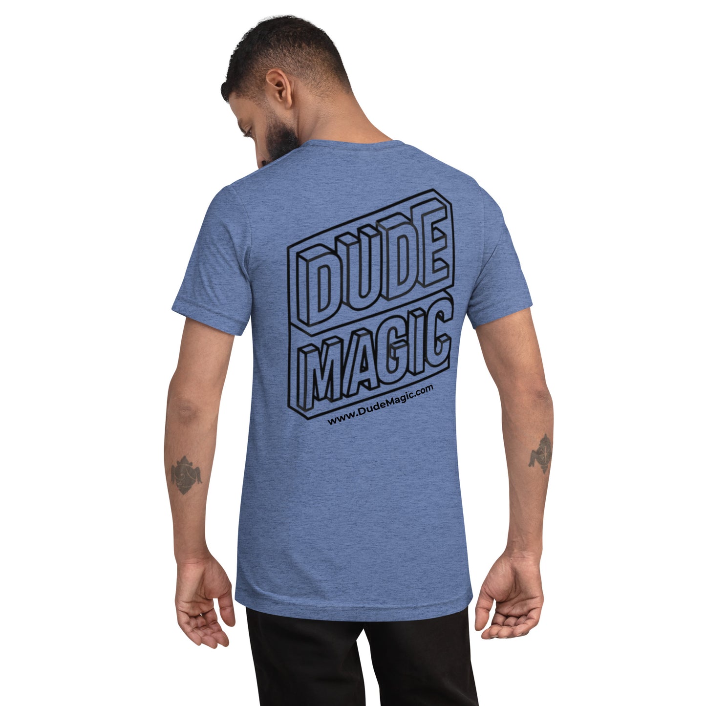Dude Magic® Throne Tee – Tri-Blend Backprint Edition (19 colors)