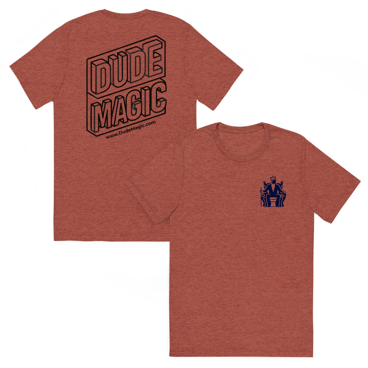 Dude Magic® Throne Tee – Tri-Blend Backprint Edition (20 colors)