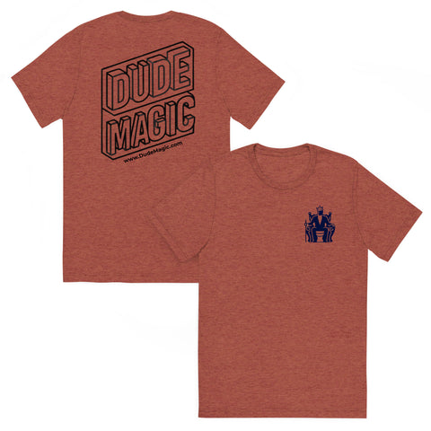 Dude Magic® Throne Tee – Tri-Blend Backprint Edition (20 colors)