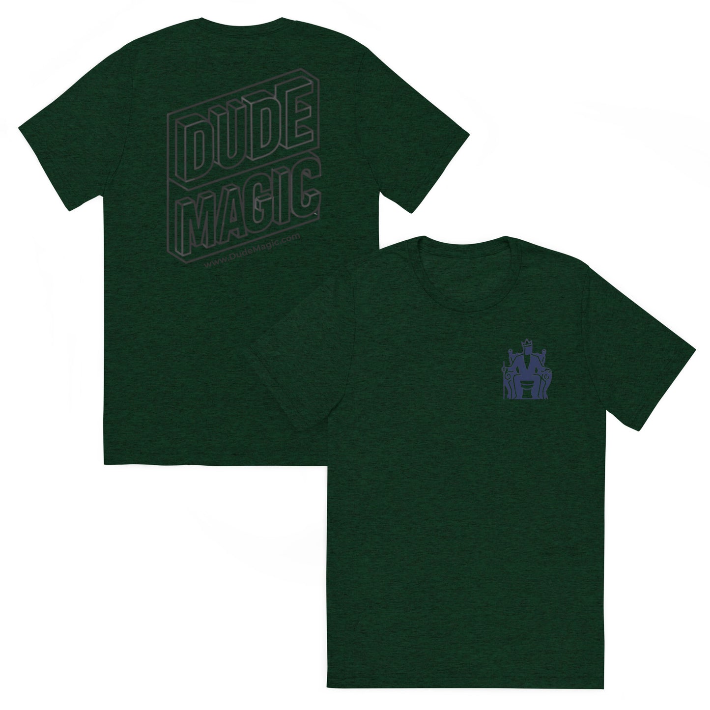 Dude Magic® Throne Tee – Tri-Blend Backprint Edition (20 colors)