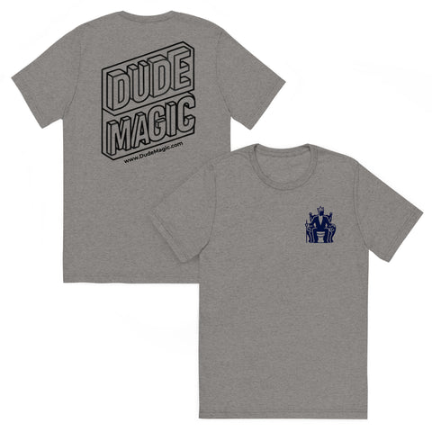 Dude Magic® Throne Tee – Tri-Blend Backprint Edition (20 colors)