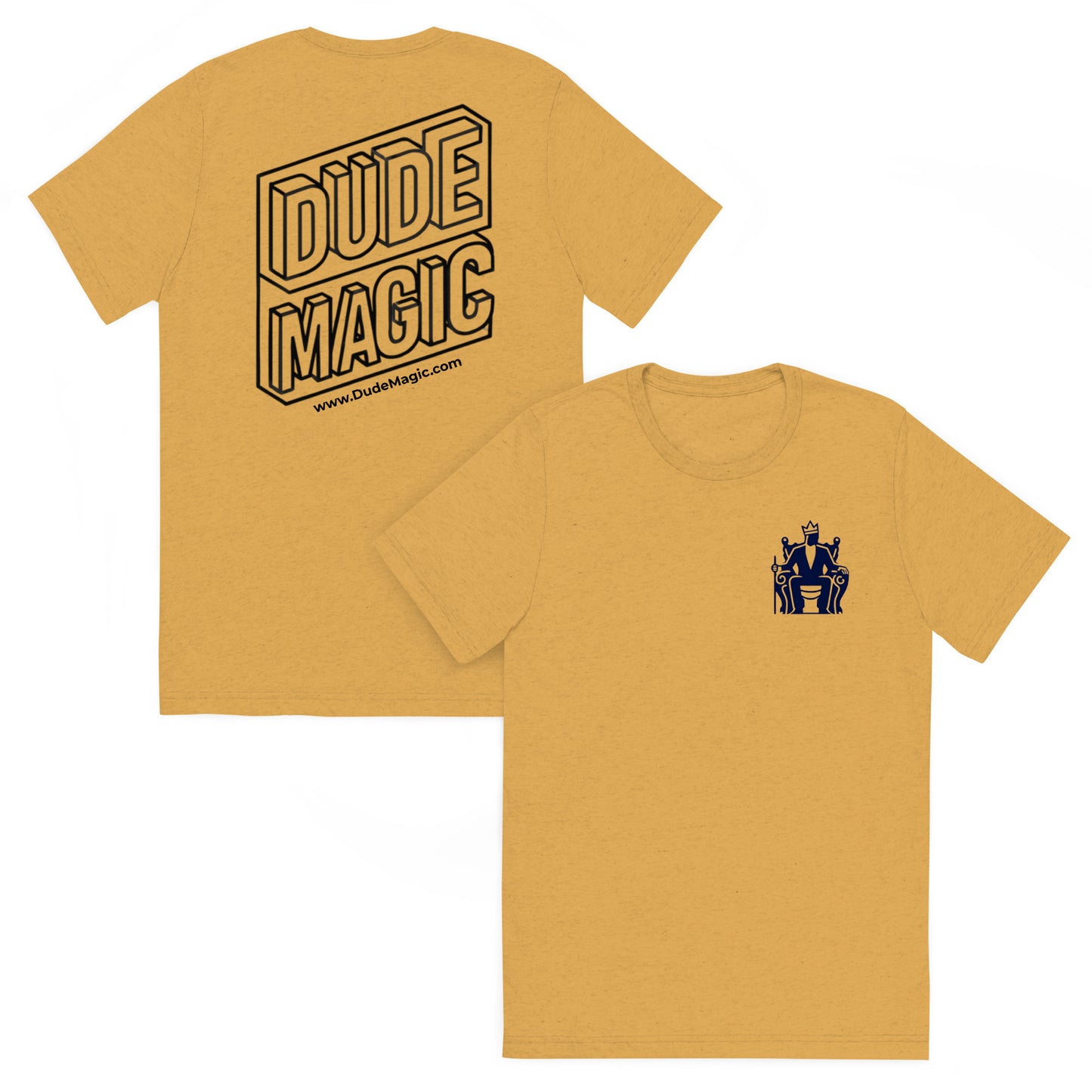 Dude Magic® Throne Tee – Tri-Blend Backprint Edition (19 colors)
