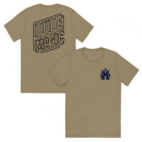 Dude Magic® Throne Tee – Tri-Blend Backprint Edition (20 colors)