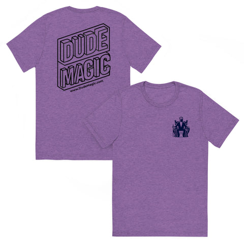 Dude Magic® Throne Tee – Tri-Blend Backprint Edition (20 colors)