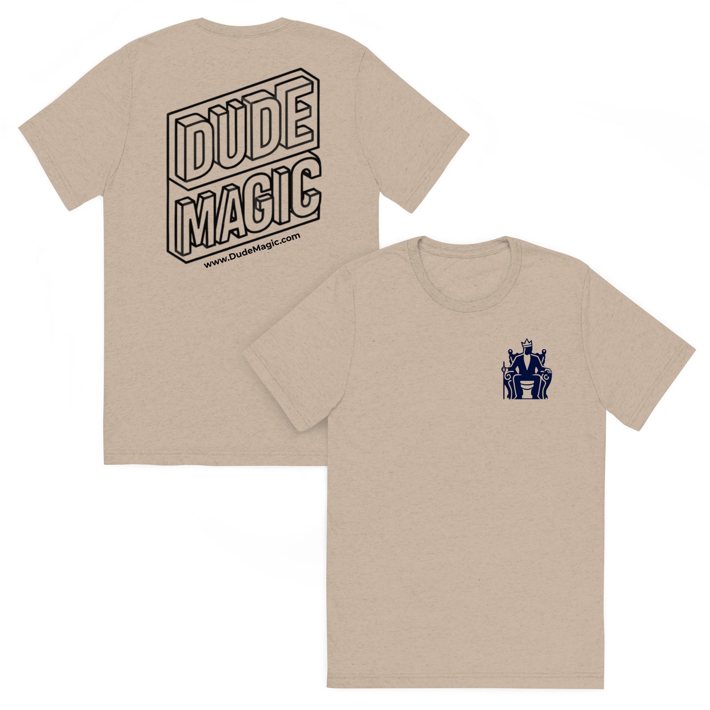 Dude Magic® Throne Tee – Tri-Blend Backprint Edition (19 colors)
