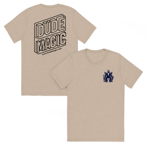 Dude Magic® Throne Tee – Tri-Blend Backprint Edition (20 colors)