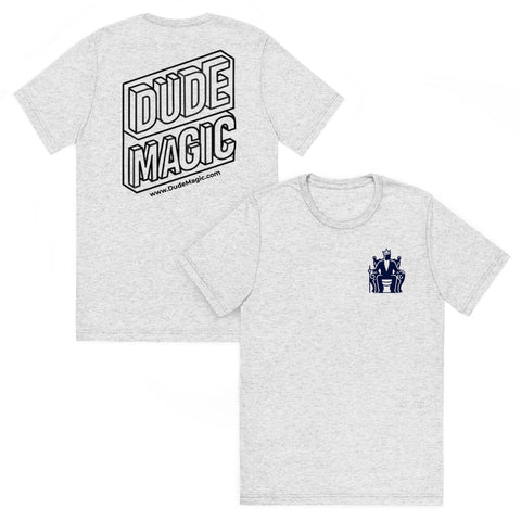 Dude Magic® Throne Tee – Tri-Blend Backprint Edition (20 colors)